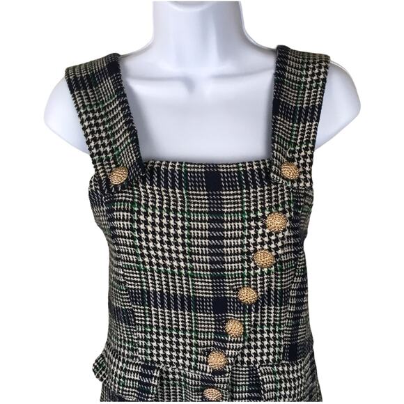 Madison Young Dress Glen Check Plaid Print Midi Jumper Women's M Dark Academia - Picture 11 of 11